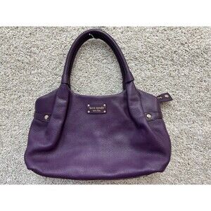 “Kate Spade New York Purple Leather Handbag Shoulder Bag Purse Women”